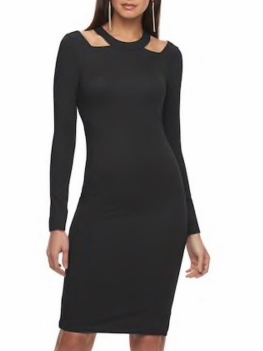 Jennifer Lopez Black Bodycon Cut Out Dress